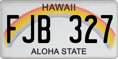HI license plate FJB327