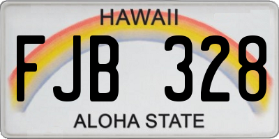 HI license plate FJB328