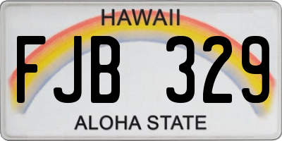 HI license plate FJB329