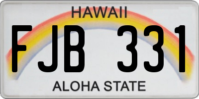 HI license plate FJB331