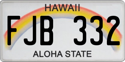 HI license plate FJB332