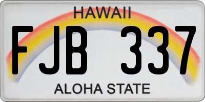 HI license plate FJB337