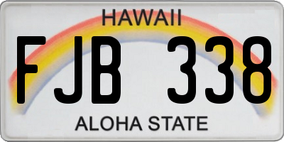 HI license plate FJB338