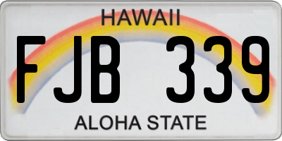 HI license plate FJB339