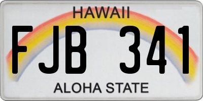 HI license plate FJB341