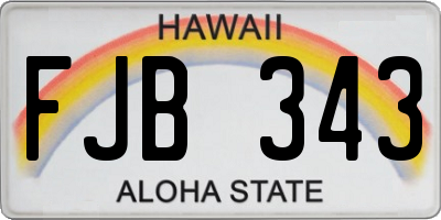 HI license plate FJB343
