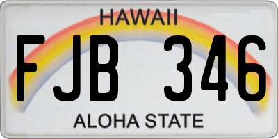 HI license plate FJB346
