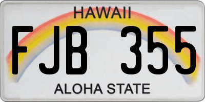 HI license plate FJB355