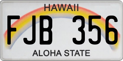 HI license plate FJB356