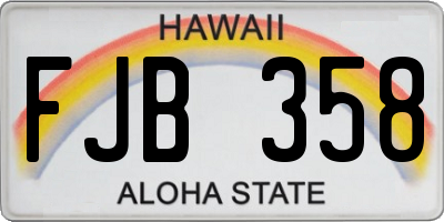 HI license plate FJB358