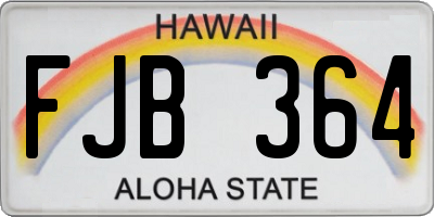 HI license plate FJB364