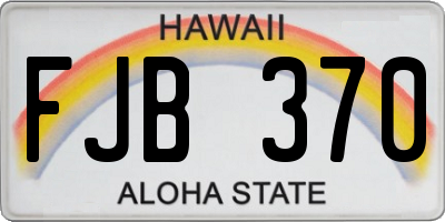 HI license plate FJB370