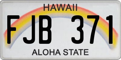 HI license plate FJB371