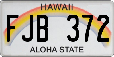 HI license plate FJB372