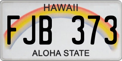 HI license plate FJB373