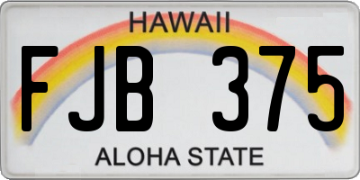 HI license plate FJB375