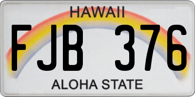 HI license plate FJB376