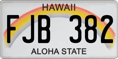 HI license plate FJB382