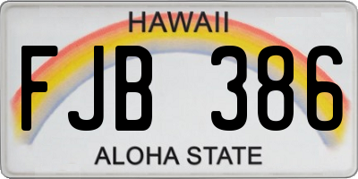 HI license plate FJB386