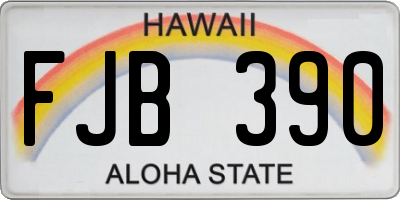 HI license plate FJB390