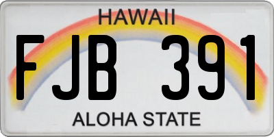 HI license plate FJB391