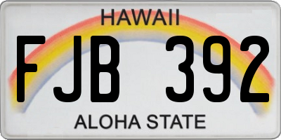 HI license plate FJB392