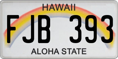 HI license plate FJB393