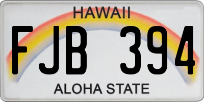 HI license plate FJB394