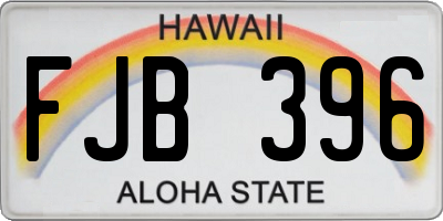 HI license plate FJB396