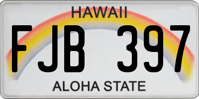 HI license plate FJB397