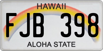 HI license plate FJB398
