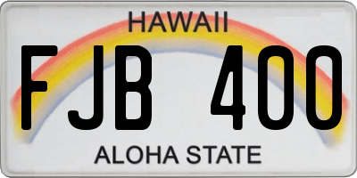 HI license plate FJB400