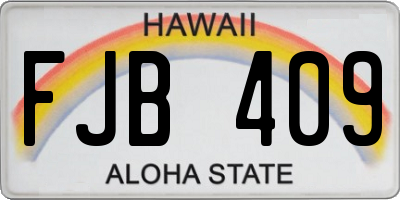 HI license plate FJB409
