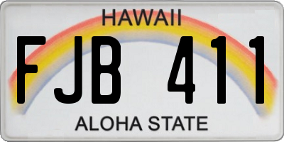 HI license plate FJB411