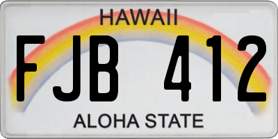 HI license plate FJB412