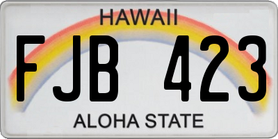 HI license plate FJB423