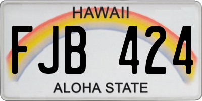 HI license plate FJB424