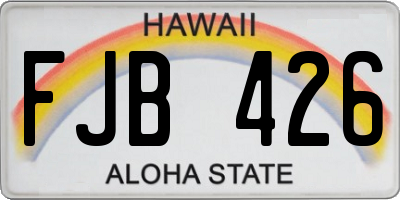 HI license plate FJB426