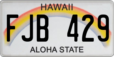 HI license plate FJB429