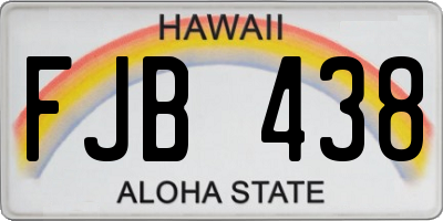 HI license plate FJB438