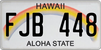 HI license plate FJB448