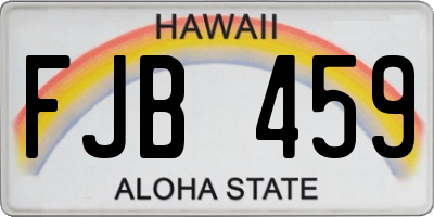 HI license plate FJB459