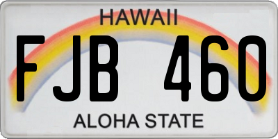 HI license plate FJB460