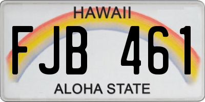 HI license plate FJB461