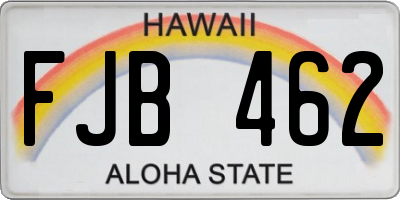 HI license plate FJB462