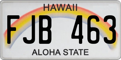 HI license plate FJB463