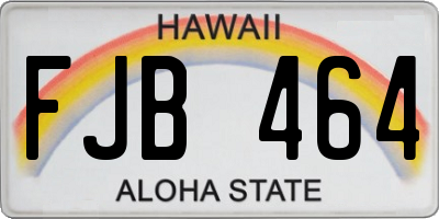 HI license plate FJB464