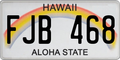 HI license plate FJB468
