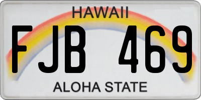 HI license plate FJB469