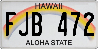 HI license plate FJB472